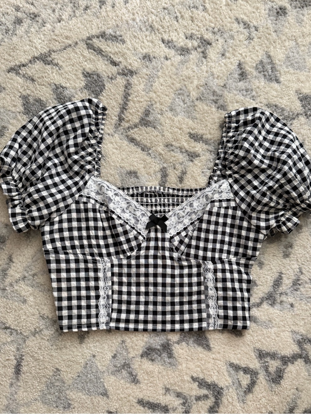 Plaid Milkmaid Crop - Womens